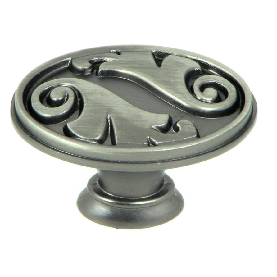 Oakley Cabinet Knob in Weathered Nickel 1 pc